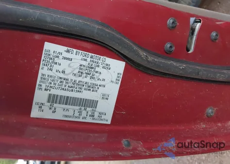 2005 Ford Explorer Xlt/Xlt Sport из США, поврежденный, VIN 1FMZU73K65UB15991